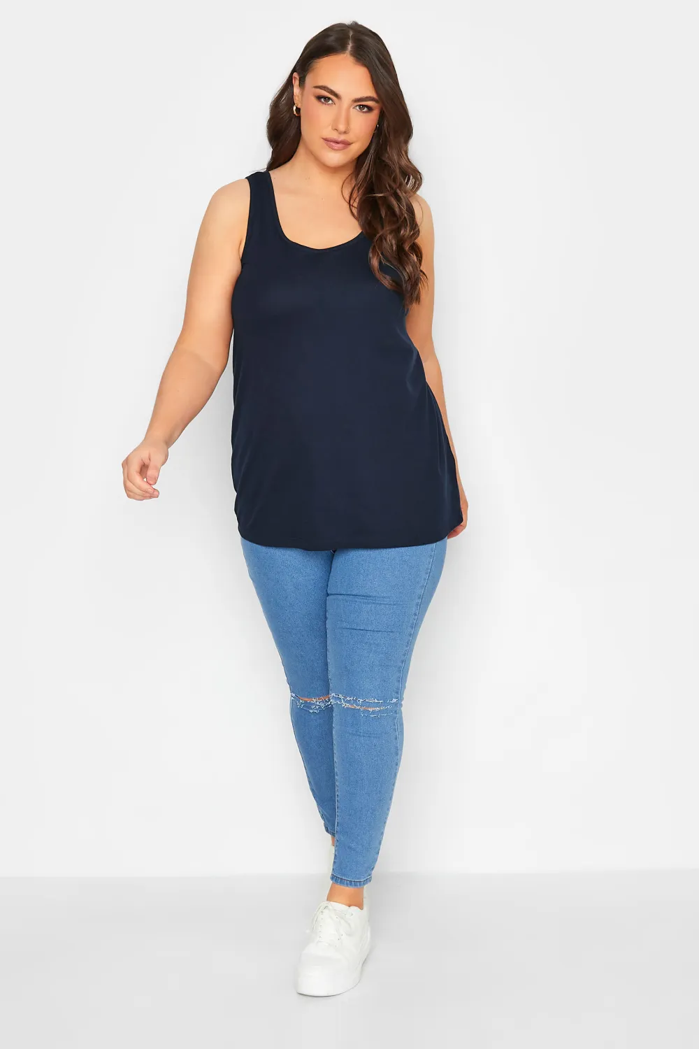 YOURS Curve White Vest Top