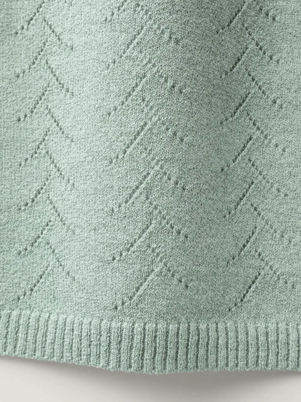 Texture V Neck Lightweight Pullover