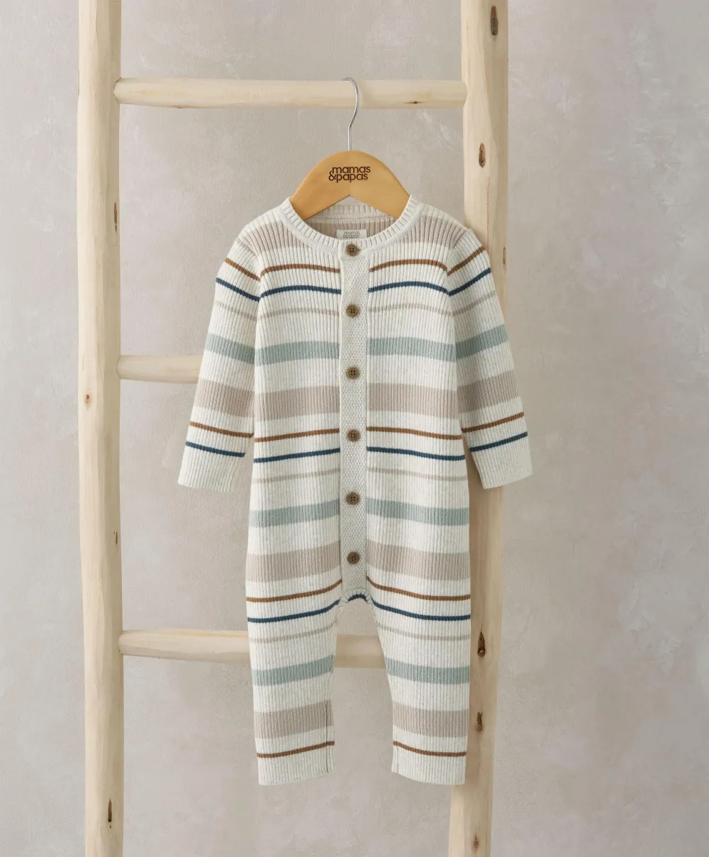 Stripe Romper - Blue