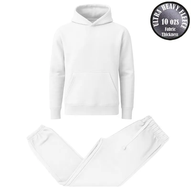 Men’s 10 oz Fleece Cotton Blend Hoodie & Joggers Set