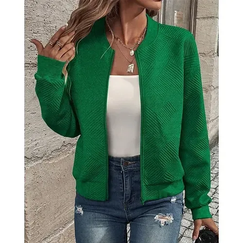 Women's Texture Sweatshirt Waffle Sweatshirt  Pullover Hoodie Sweatshirt Plain Streetwear Casual Long Sleeve Hooded Regular Tops Street Holiday Going out Buttons Black White Pink Wine Fall Winter