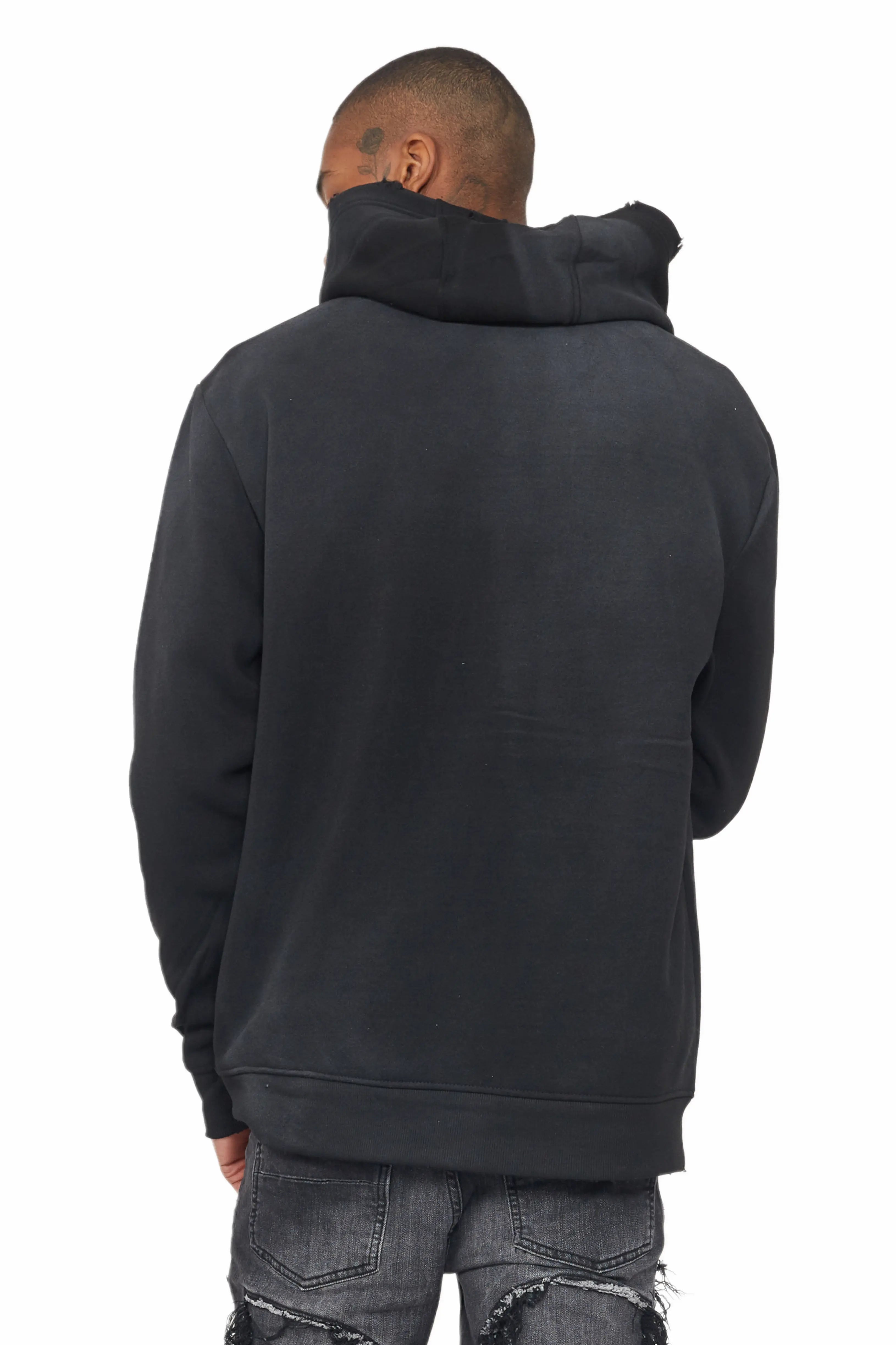 Rockstar Art Dist. Black/White Graphic Hoodie