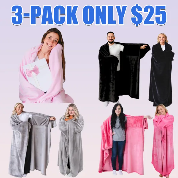Wearable Blanket for Women, Adults & Teens – Cozy Sleeved Soft Blanket