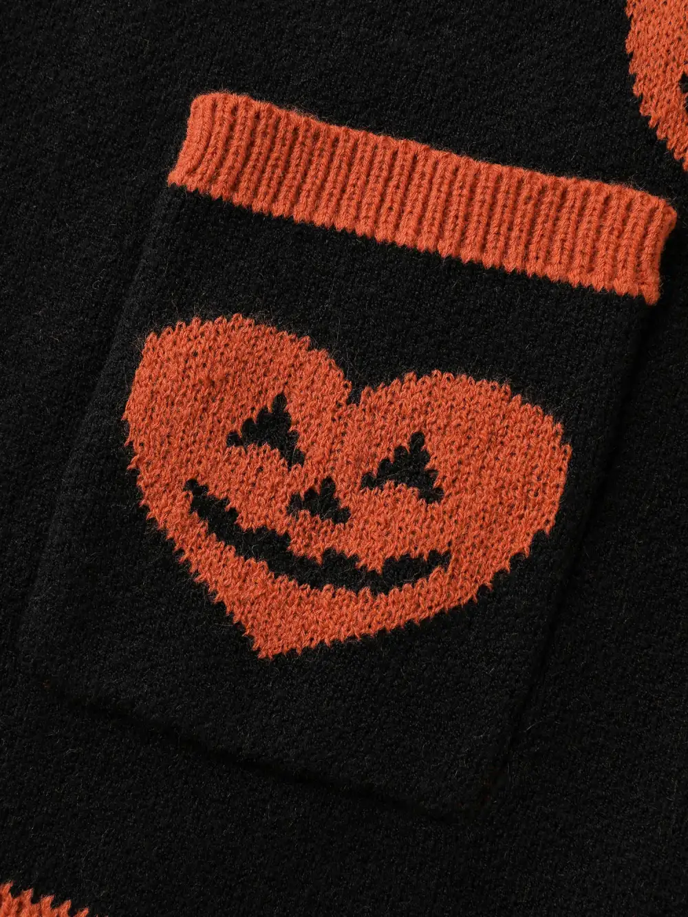 Pumpkin Hearts Halloween Pockets Cardigan