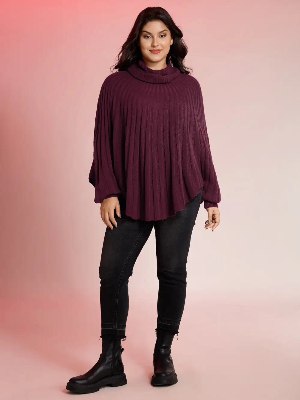 Textured Ulta-Relaxed Drape Stretchy Pullover