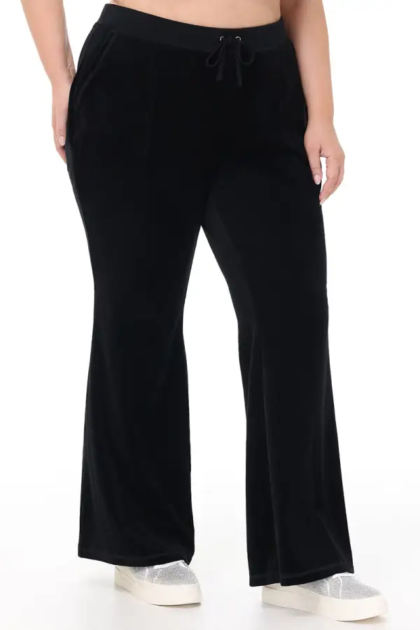 Plus-Size Heritage Cotton Velour Track Pants