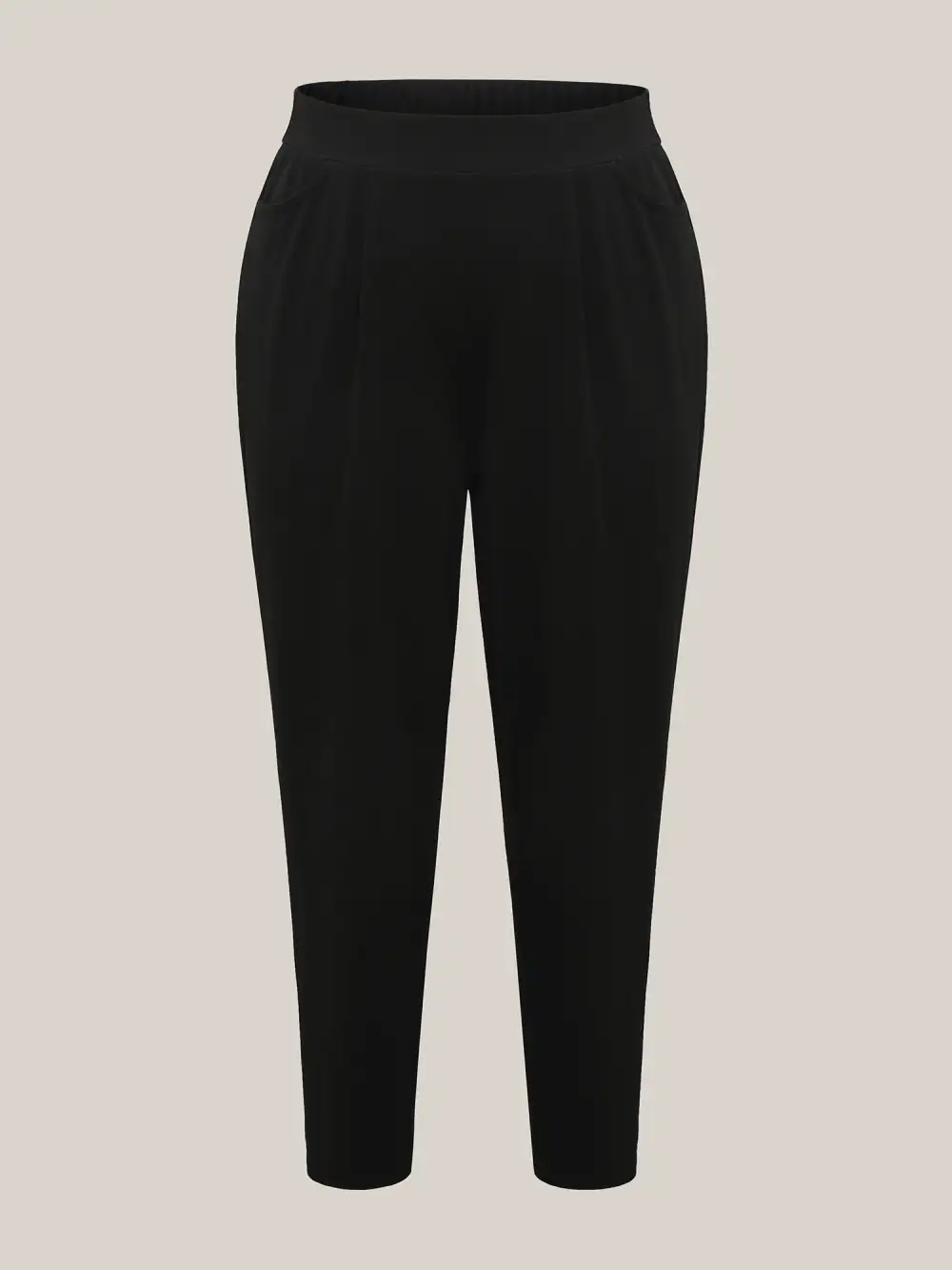 Pleated Stretchy Waist Skinny-Fit Pants