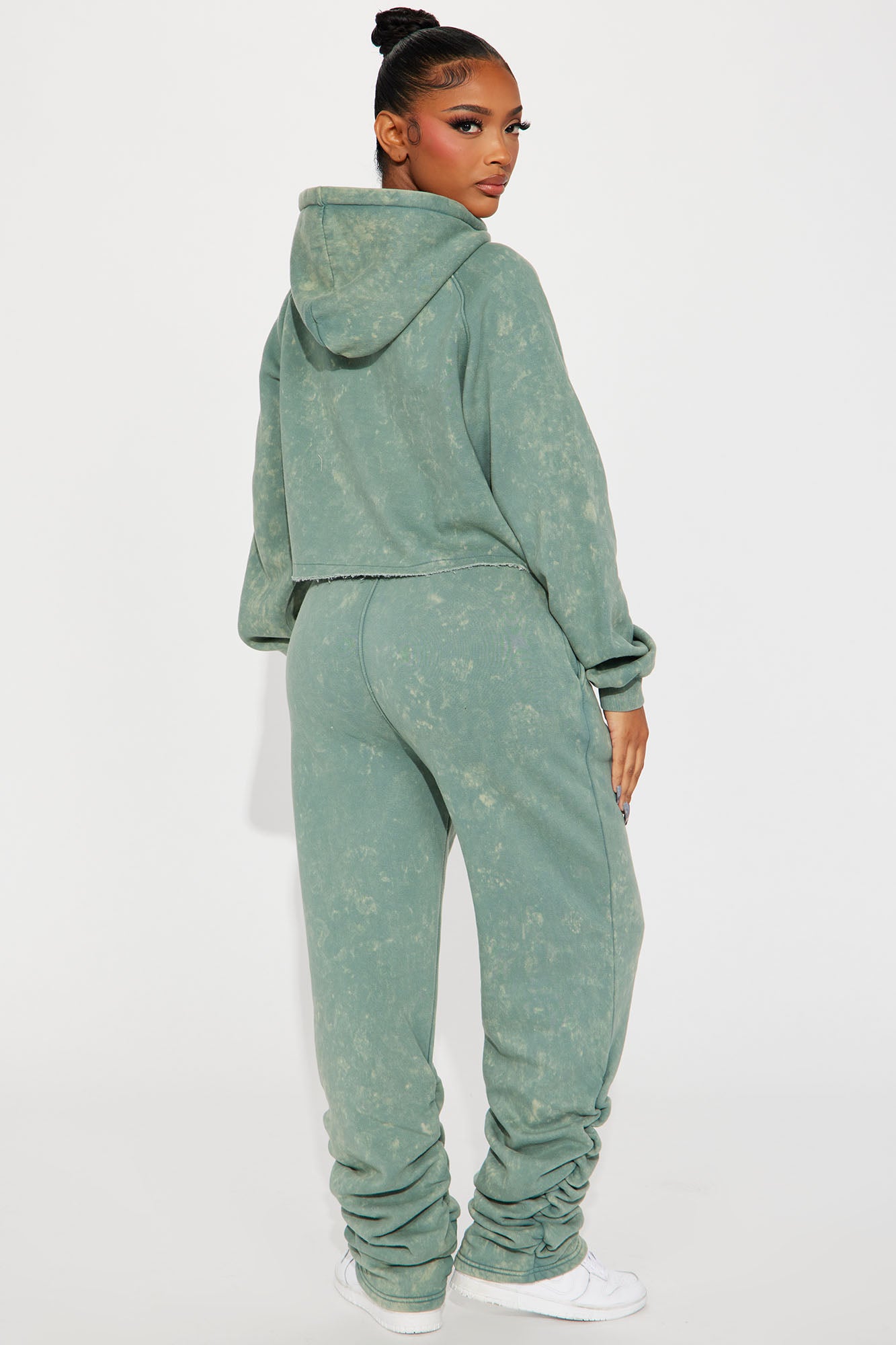My Time Mineral Wash Jogger Set - Sage