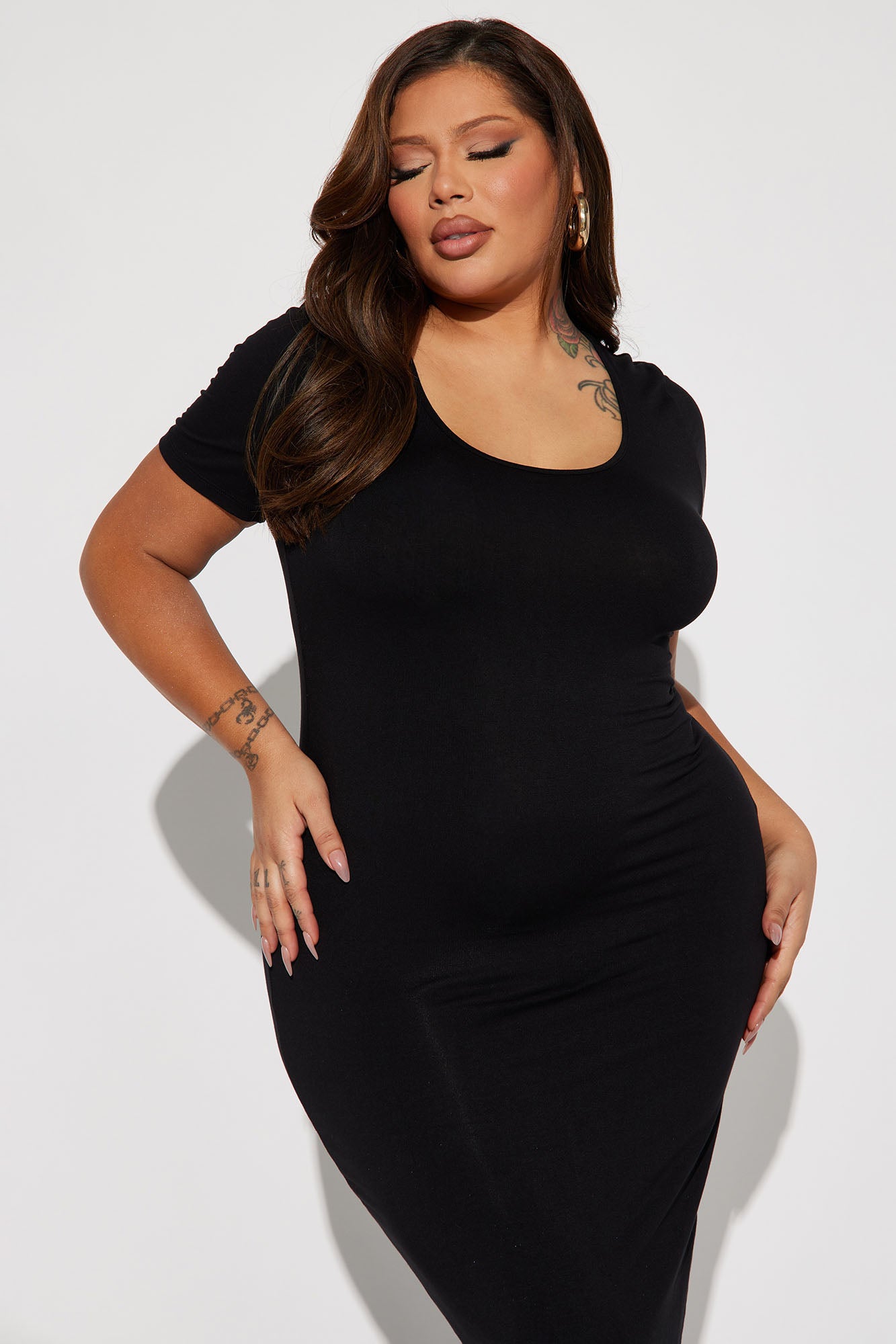 Rochelle Midi Dress - Black