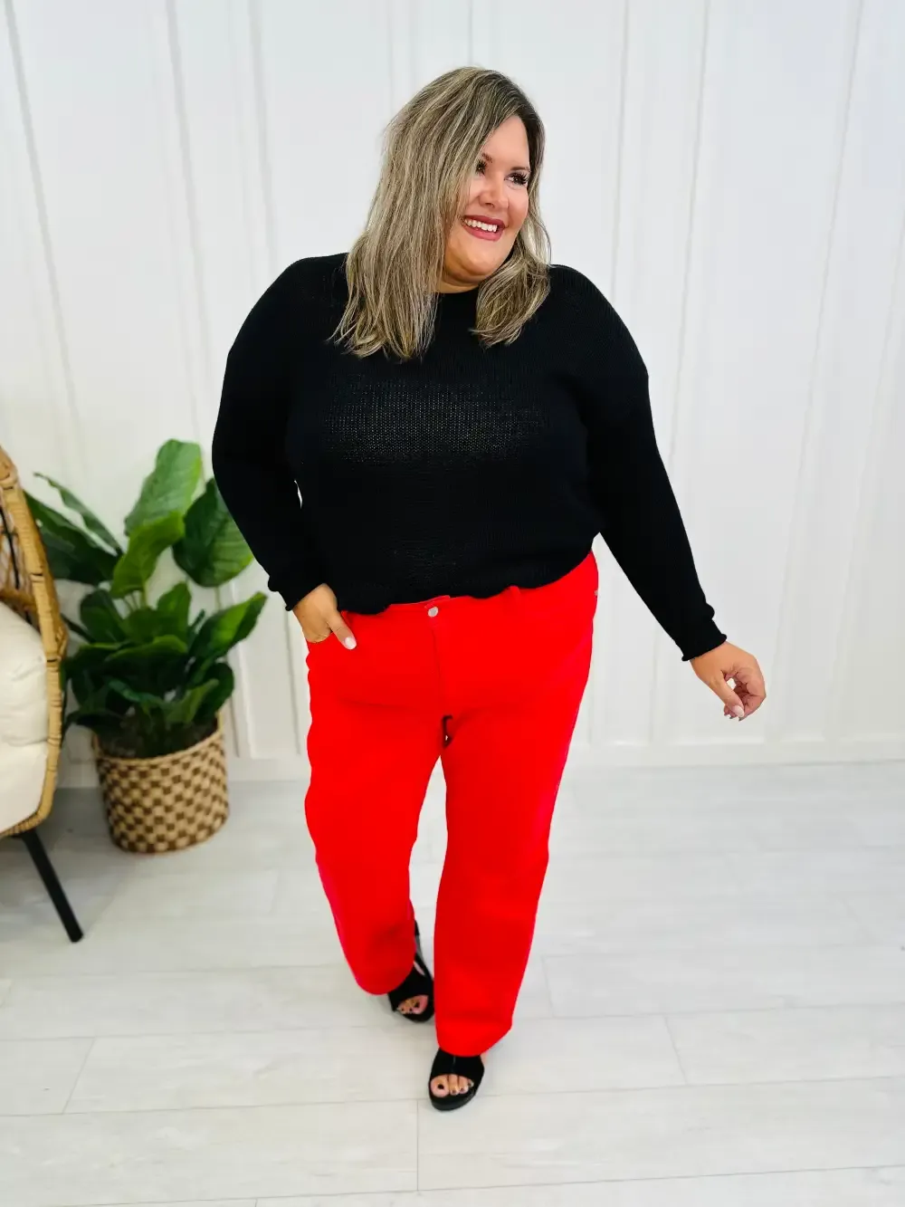 Judy Blue REG/CURVY Cherry on Top Straight Leg Jeans