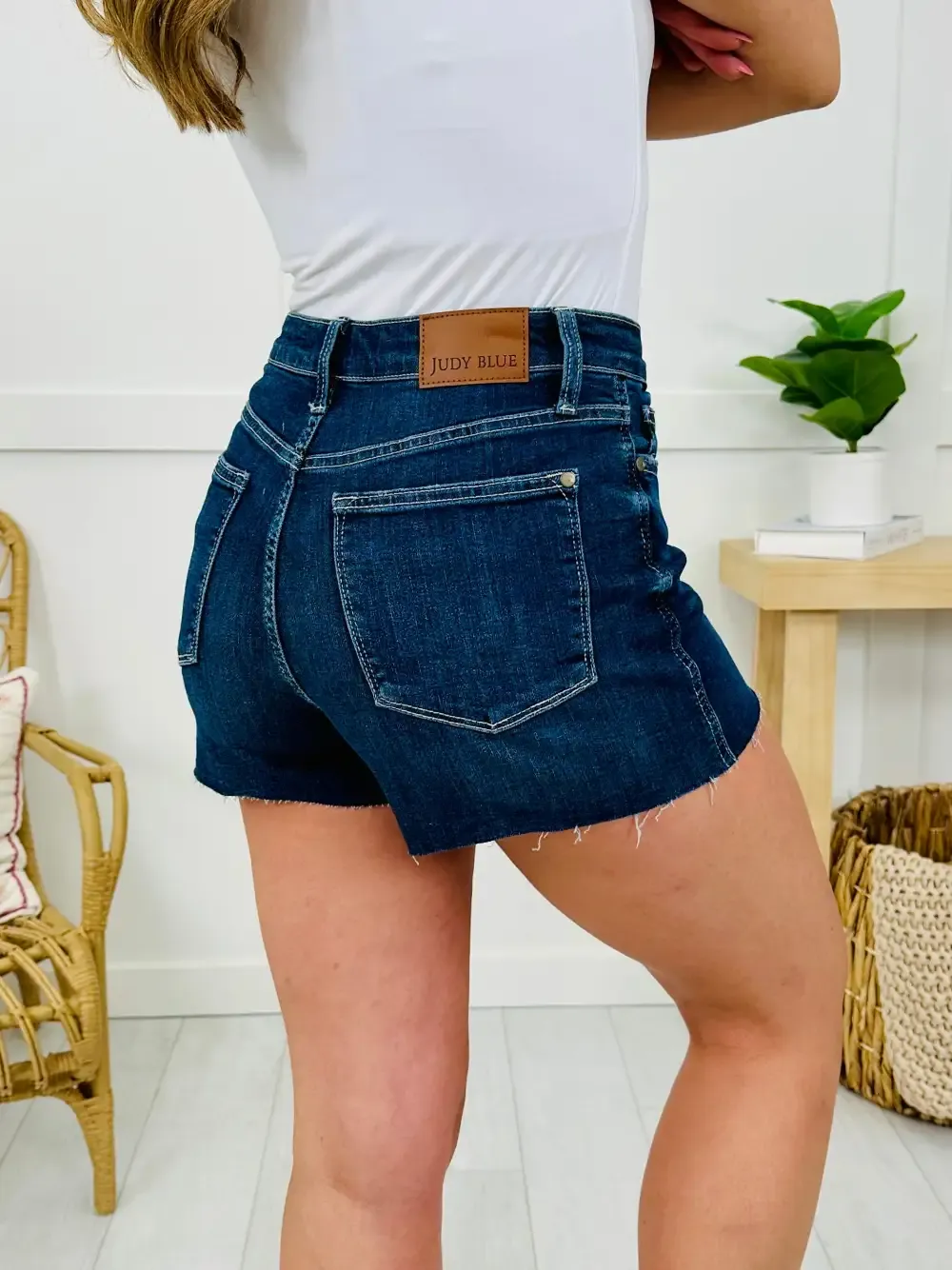 Judy Blue At A Crossroads Criss Cross Shorts