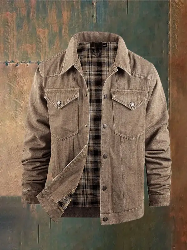 Men's Vintage Outdoor Lapel Jacket