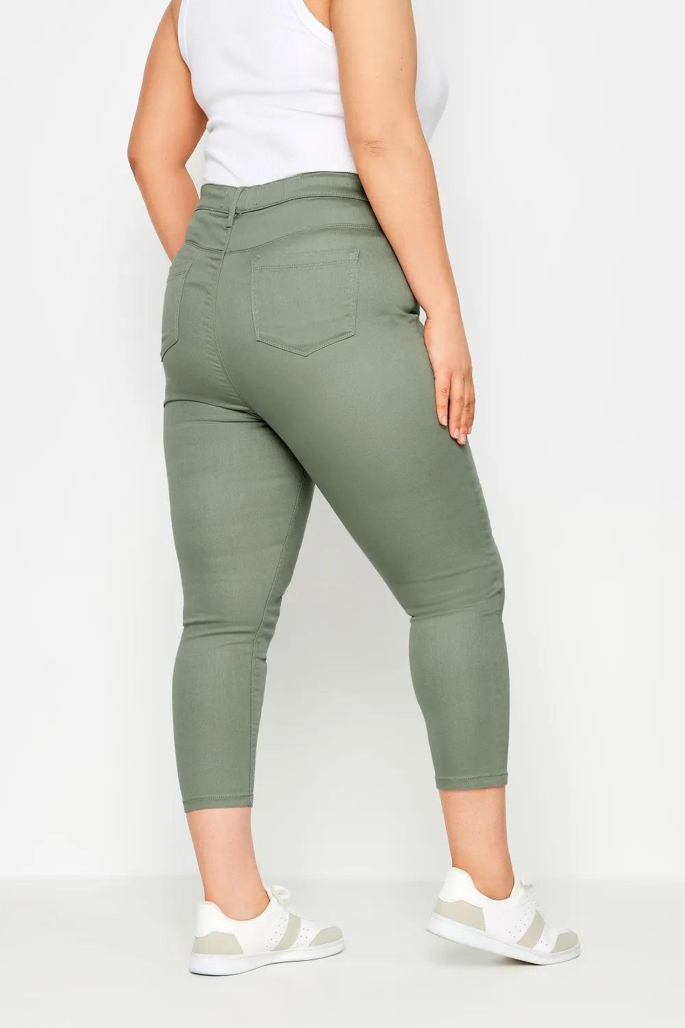 YOURS Curve Rose Pink Cropped Stretch GRACE Jeggings