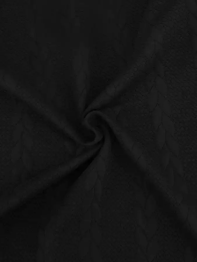 Men's Casual Retro Jacquard Fabric Button Stand Collar Long Sleeve Sweatshirt