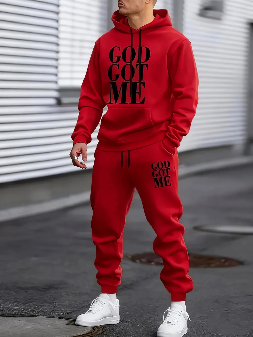 Casual Hoodie And Sweatpants Set