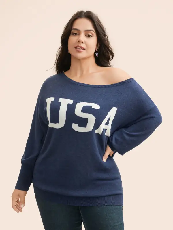 Supersoft Essentials USA Boat Neck Pullover