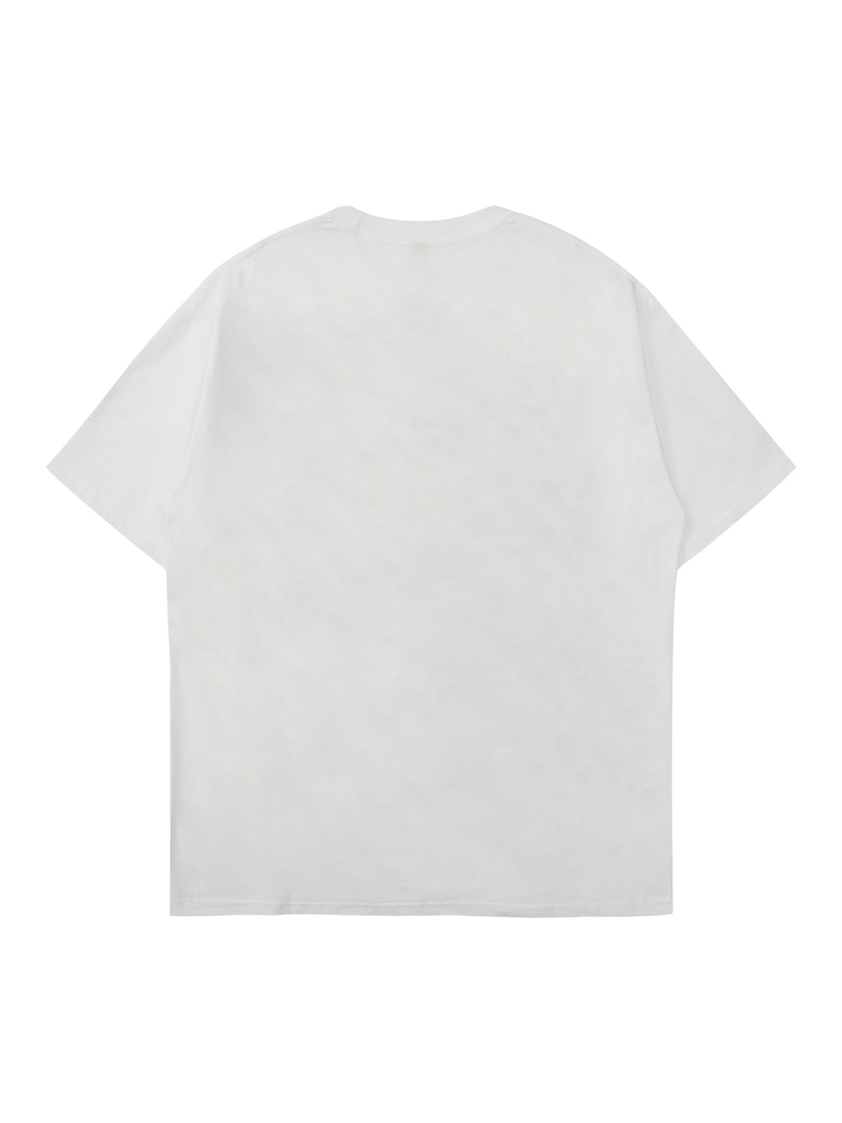 Suede Embroidered Letters Street Rap T-shirt - 2047