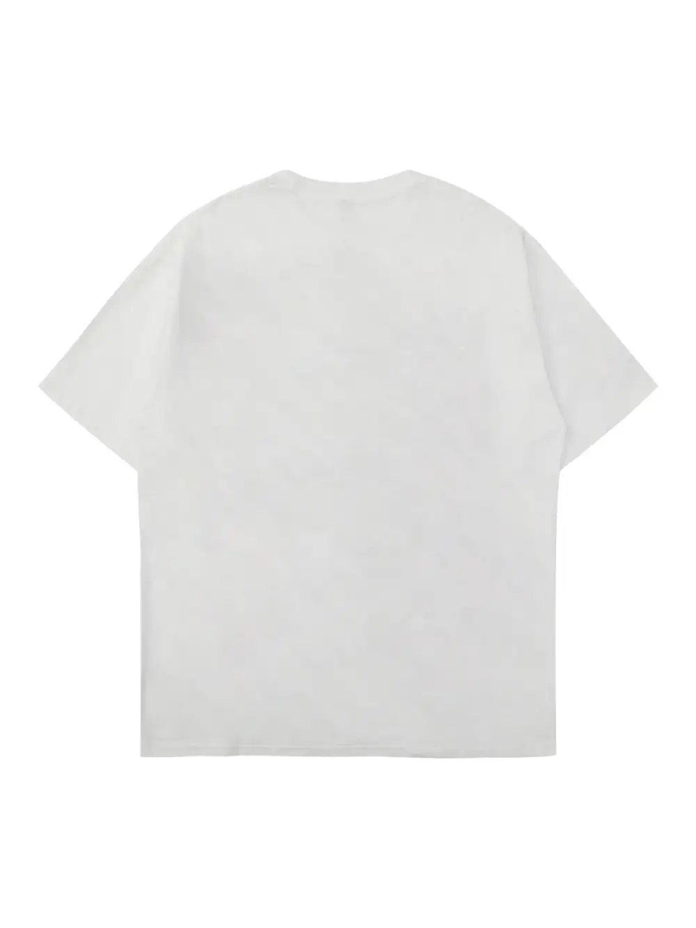 Suede Embroidered Letters Street Rap T-shirt - 2047