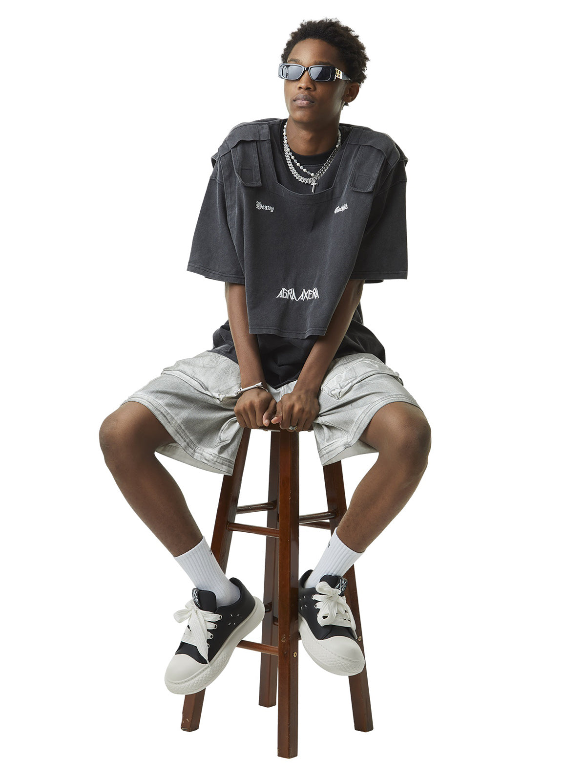 Blown Blod Vocal Font Rap T-Shirt - 2044