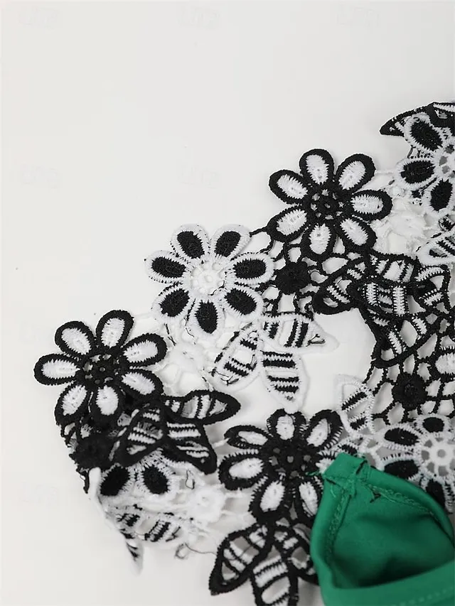 Women's Black Dress Modal A Line Midi Dress Lace Patchwork Strap Cold Shoulder Contrast Sleeveless Daily Vacation Summer Spring