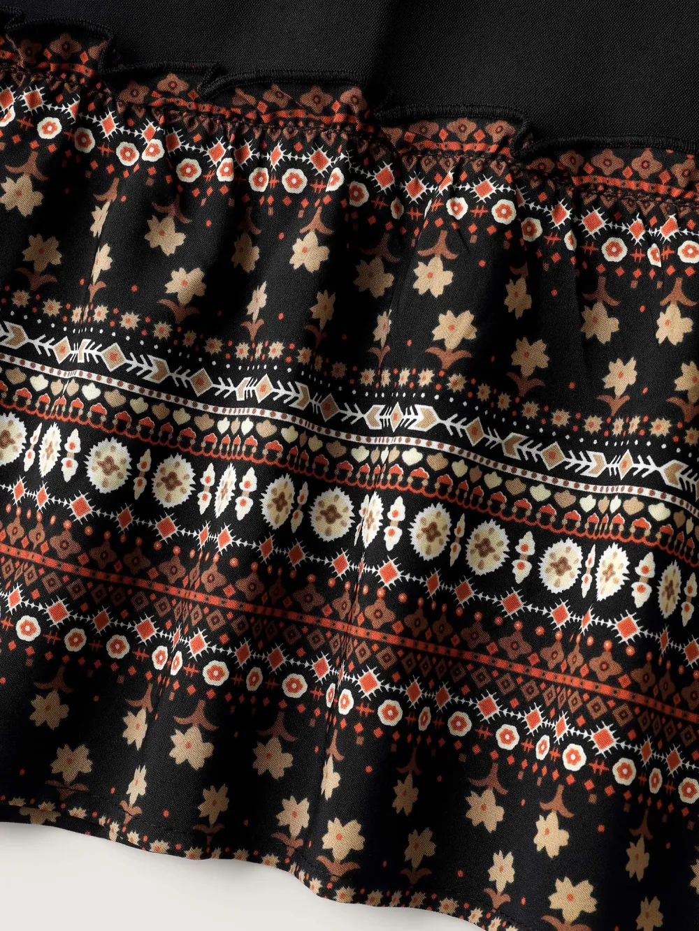 Boho Stripes Neck Tie Midi Dress