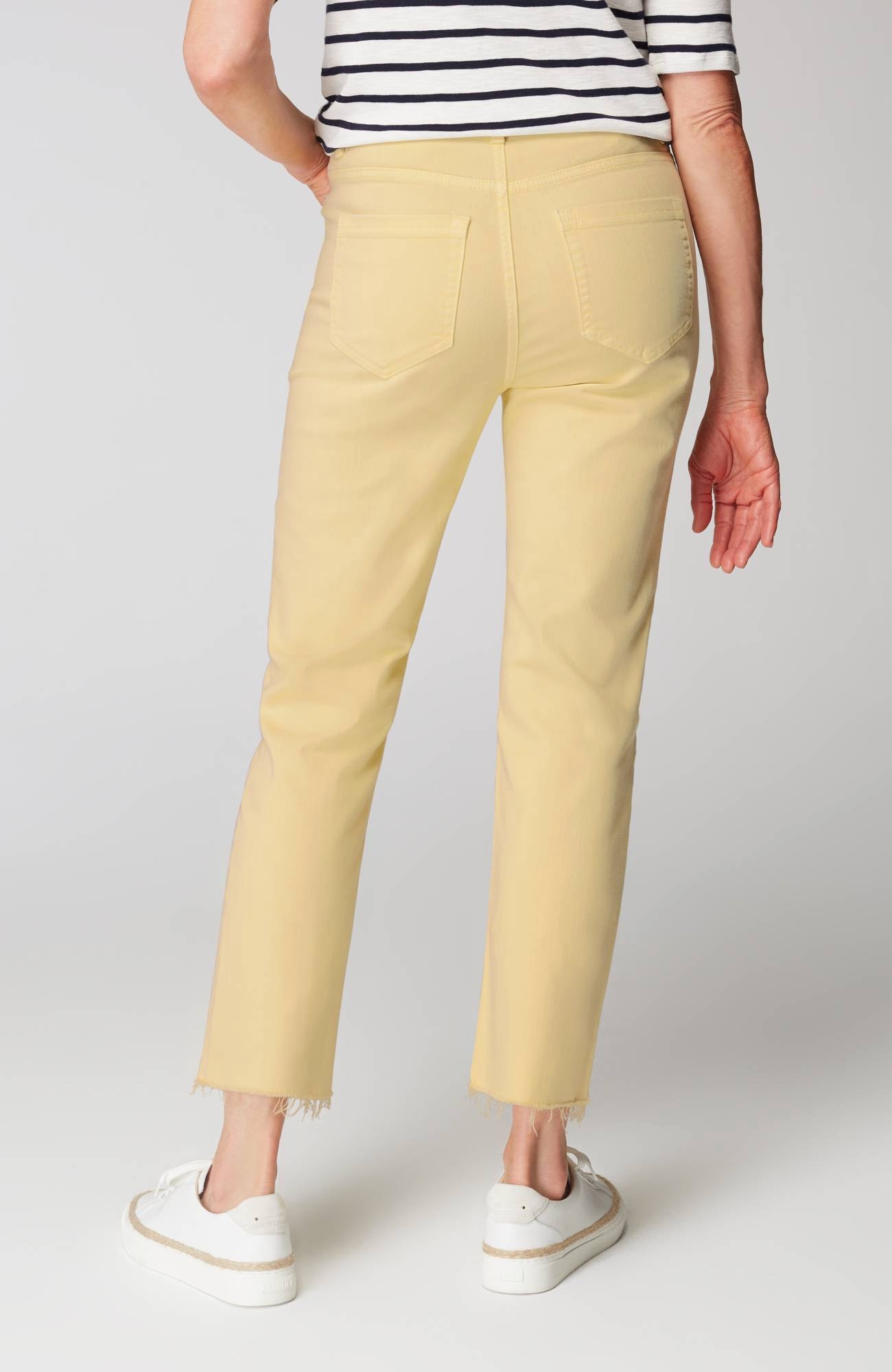 High-Rise Fringe-Hem Crops