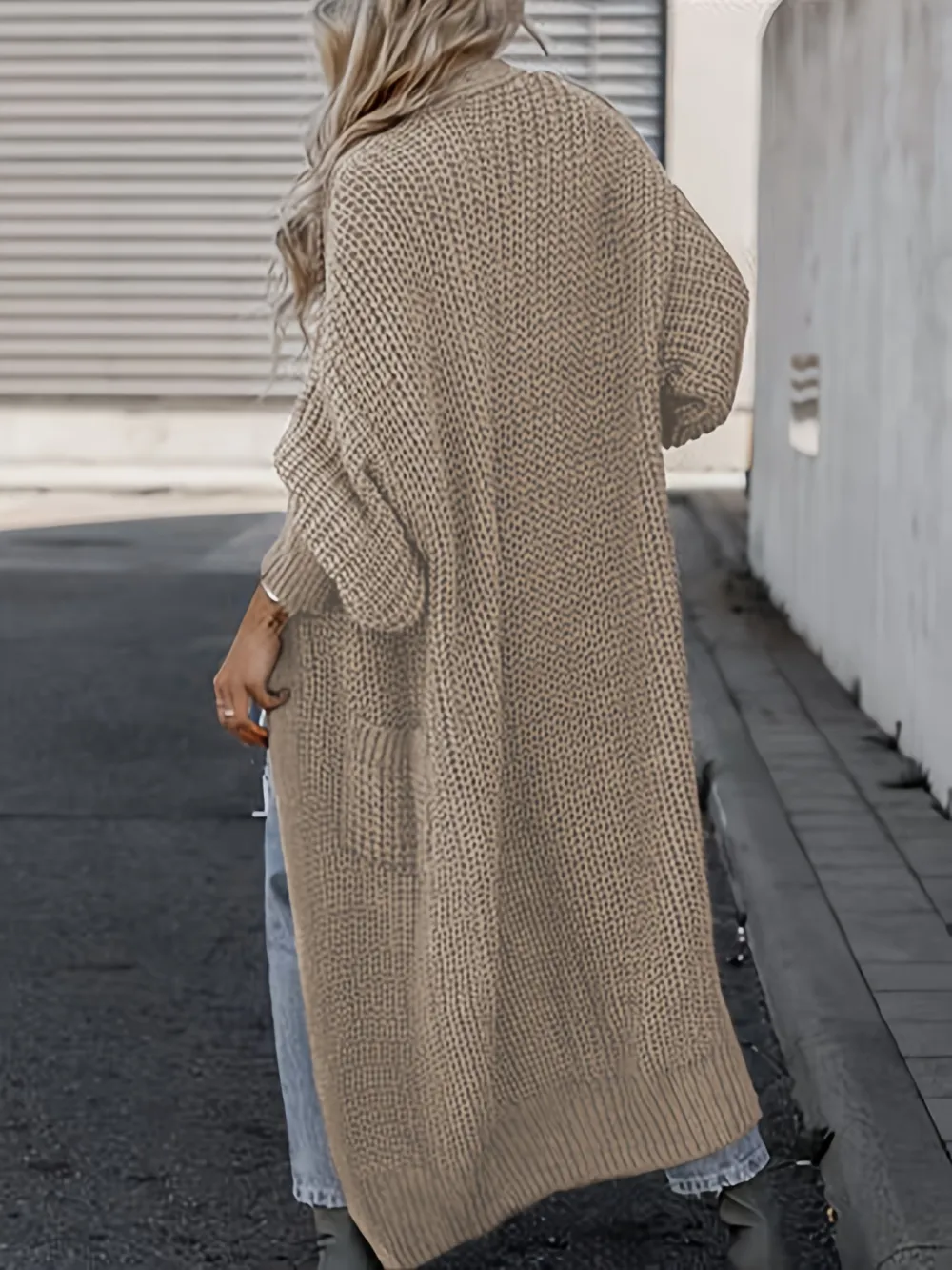 Cozy Long Sleeve Open Front Cardigan Sweater - Soft, Casual, and Versatile for Fall and Winter - Women's Long Length Clothing for Everyday Wear
