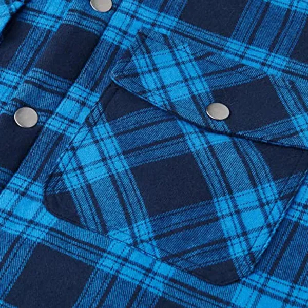 Mens Retro Winter Plaid Thick Jacket