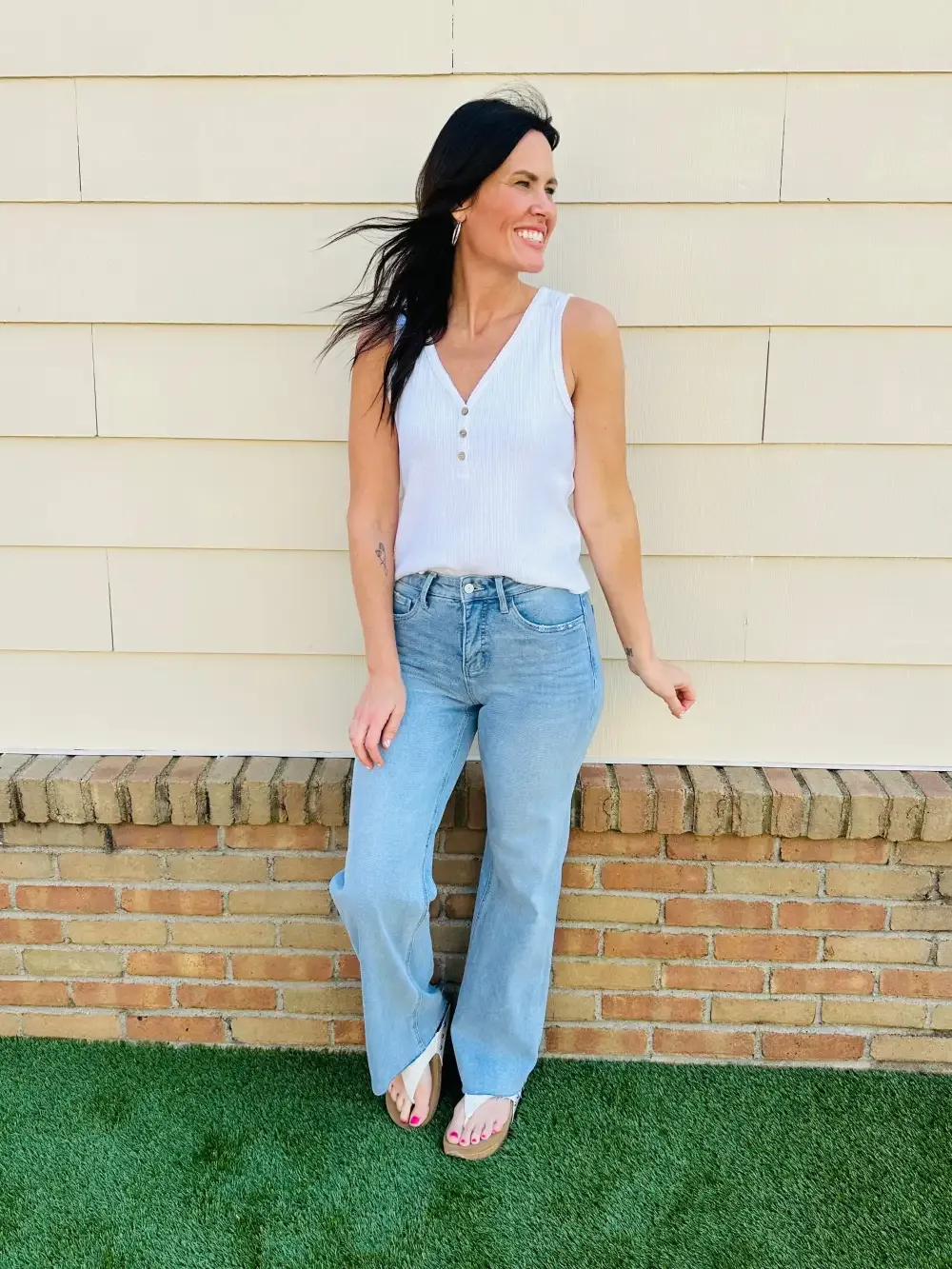 Wear Everywhere Wide Leg Tummy Control Jeans