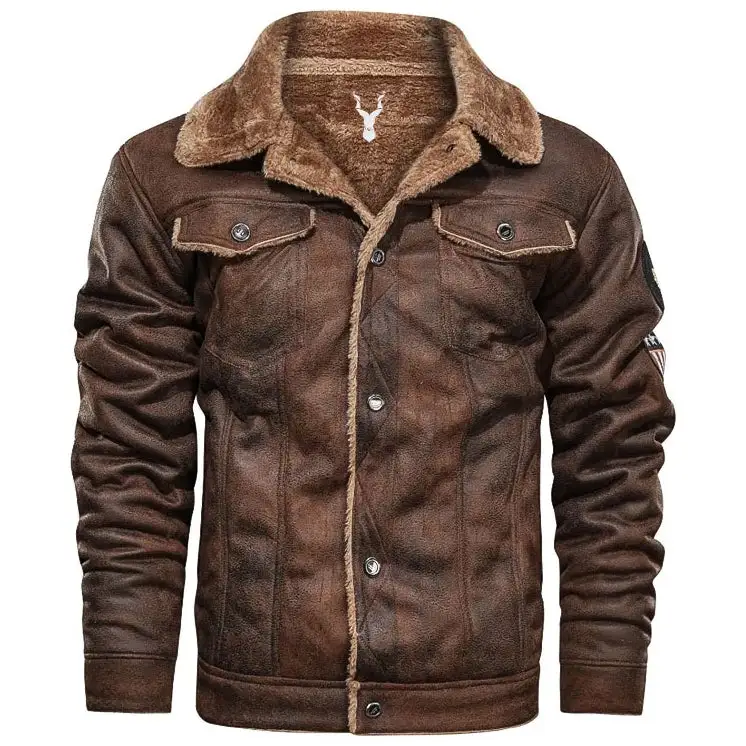Badass Sherpa lined Faux Leather Jacket
