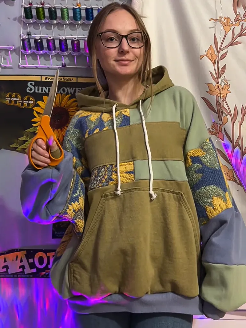 Green Streetwear Leisure Hoodie Sweatshirts