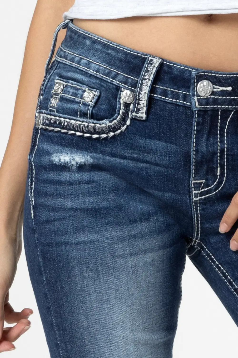 Nora Stitched Bootcut Jeans