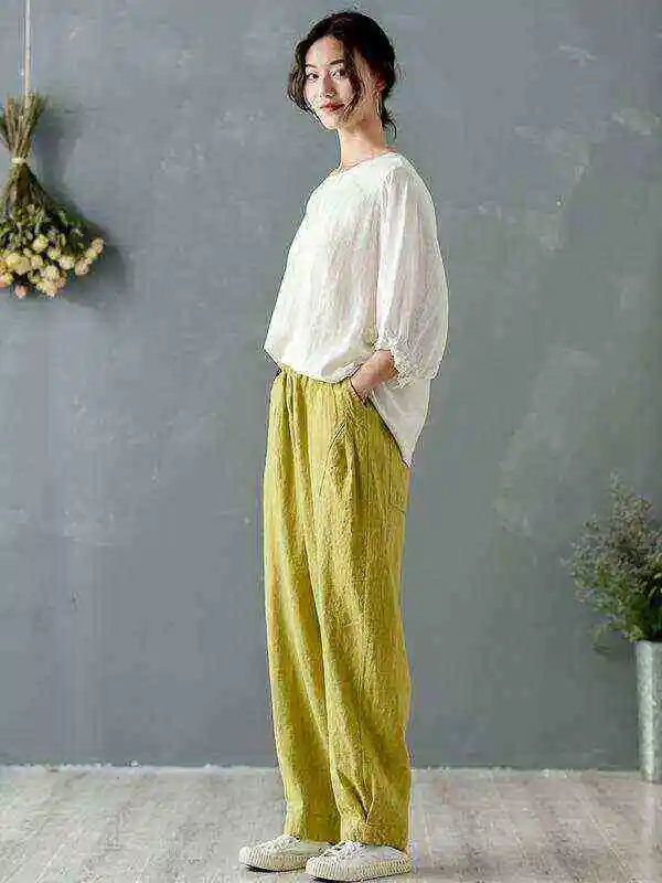 Loose Solid Color Casual Pants