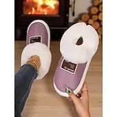 Women's Winter Indoor Slippers with Faux Fur Lining – Warm Anti-Slip Home Shoes for Cozy Indoor Wear