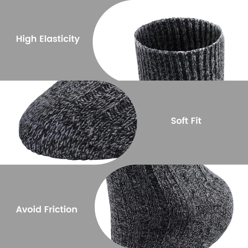 Clothirily Wool Socks- Thick Soft Wool Socks for Women, Vintage Warm Womens Wool Socks, Winter Warm Boot Socks for Women Men
