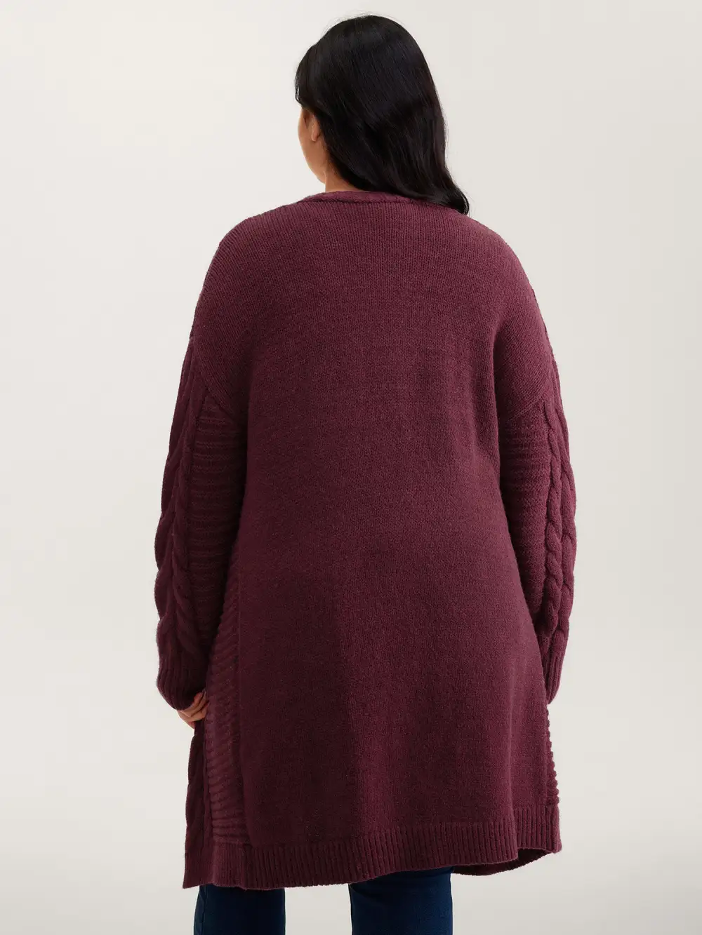 Textured Super Stretchy Pockets Knit Cardigan