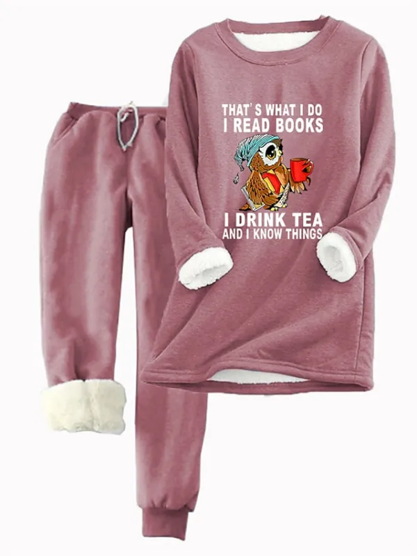 Women's Sweatshirt Tracksuit Pants Sets Fleece Graphic Letter Red Blue Gray Drawstring Print Long Sleeve Casual Daily Warm Funny Round Neck Regular Fit Fall & Winter