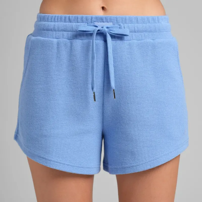🔔🔔🔔🔔🔔🔔🔔🔔🔔🔔🔔🔔Last Few Hours – Act Fast ! Women's Textured Waffle Knit Lounge Shorts With Drawstring