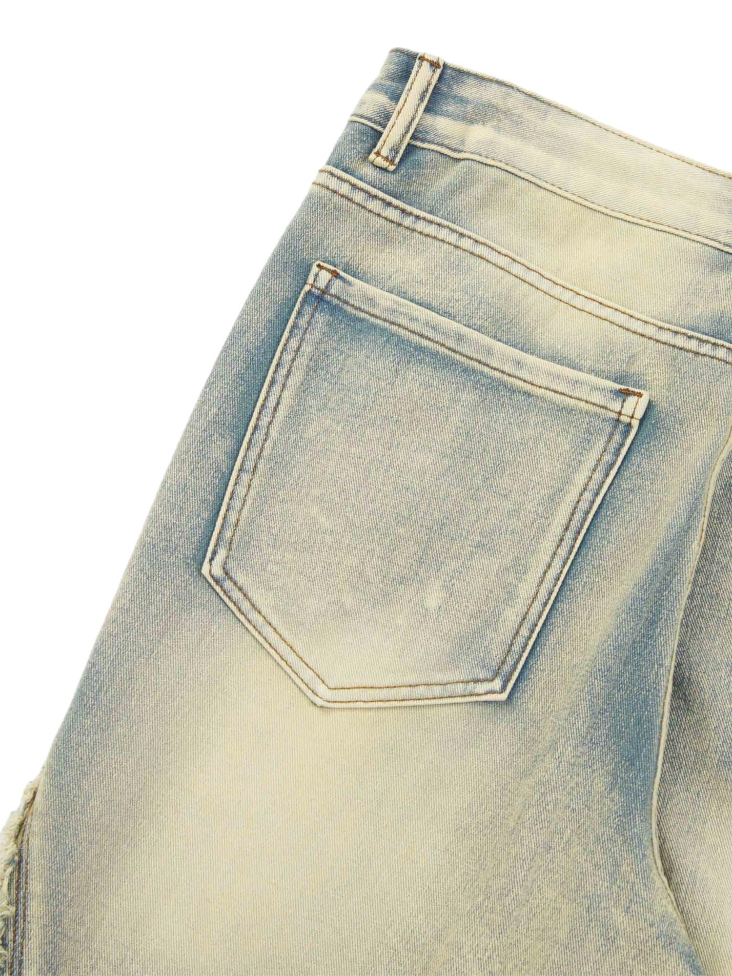 Ripped Double Straight Jeans - 2007
