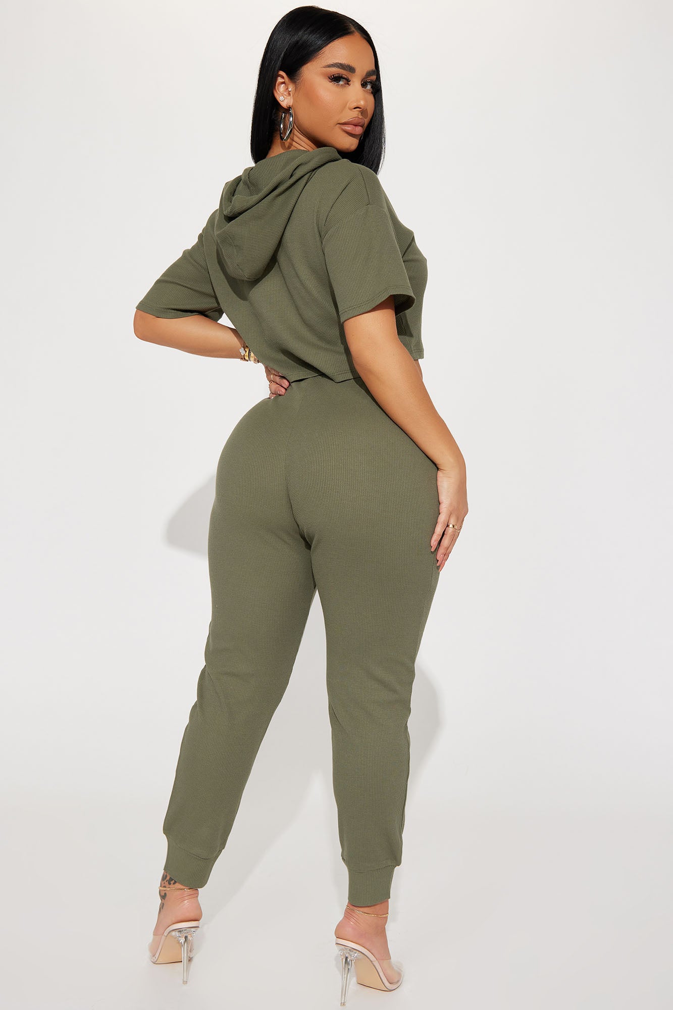 Living With You Jogger Set - Olive