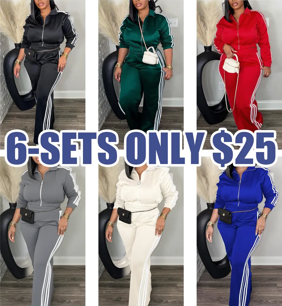 Women's Tracksuit Set: Long Sleeve Zip Jacket & Pants