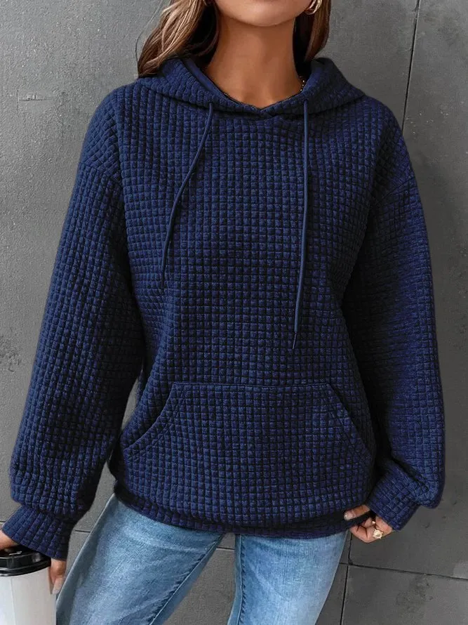 变更名字Plain Casual Hoodie Sweatshirt