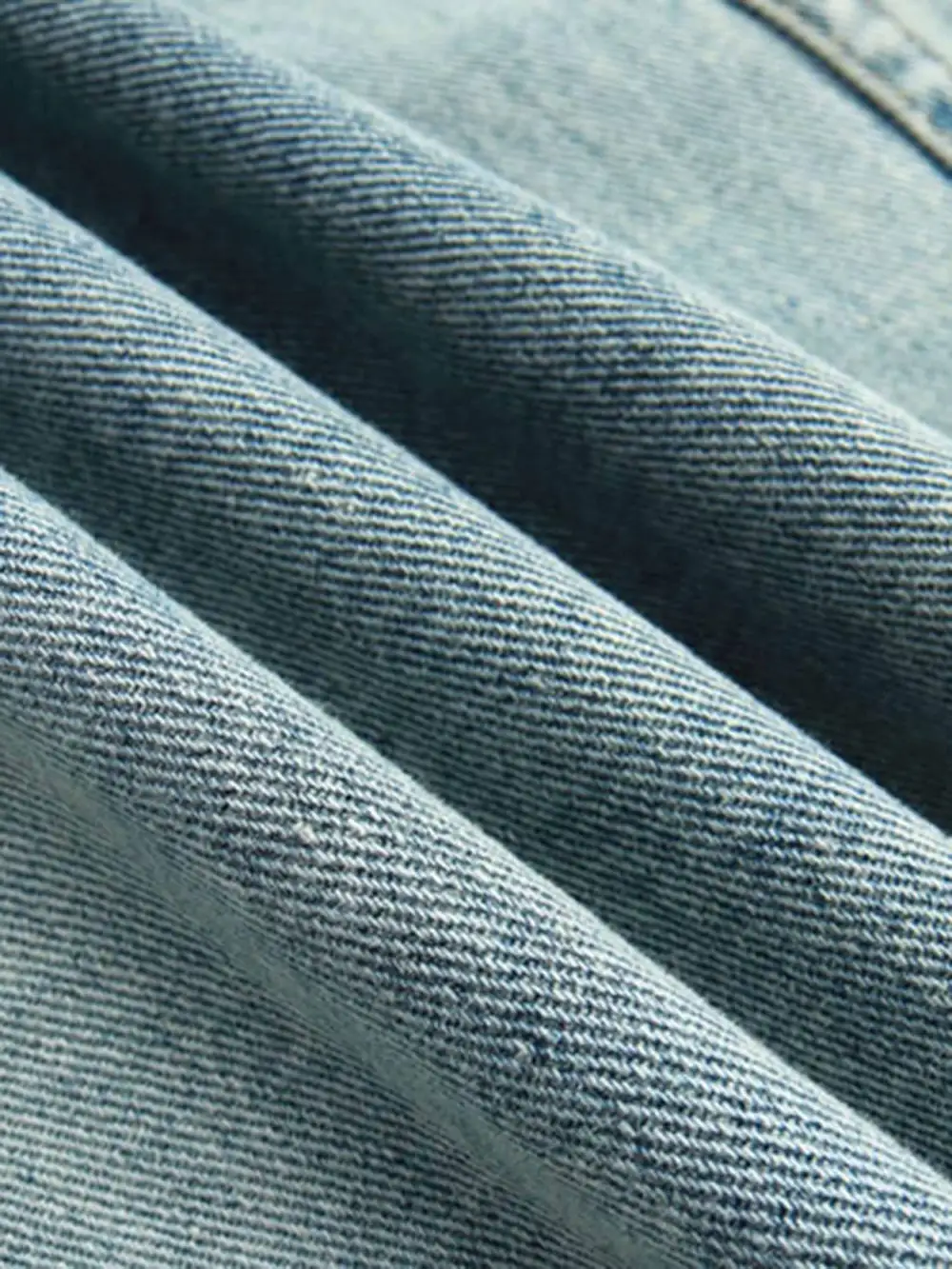 High Street Washed And Worn Denim Hoodie - 1464