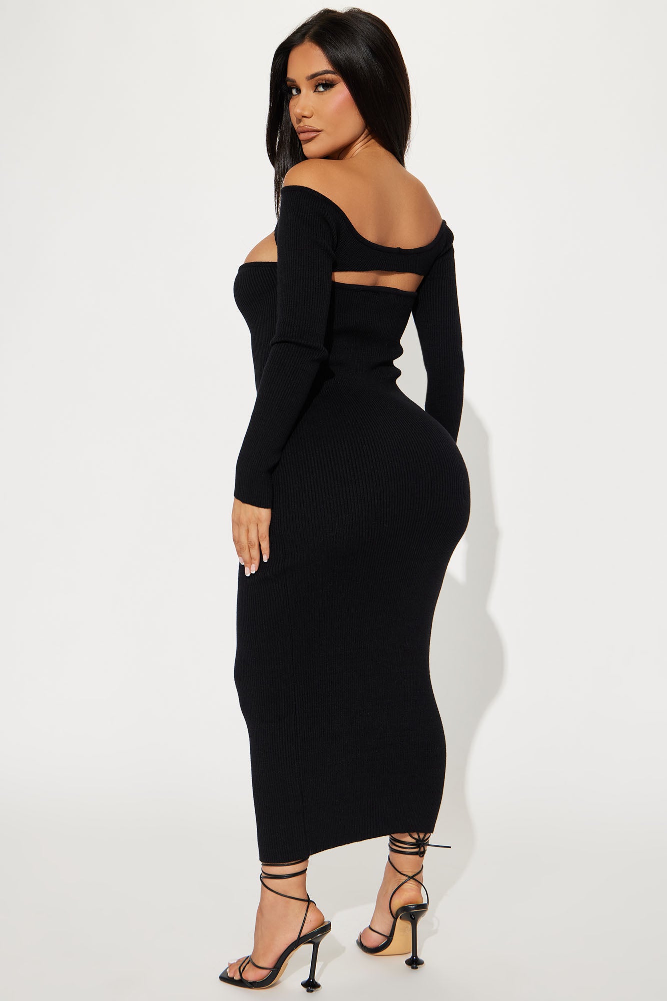 Aspen Sweater Maxi Dress - Black