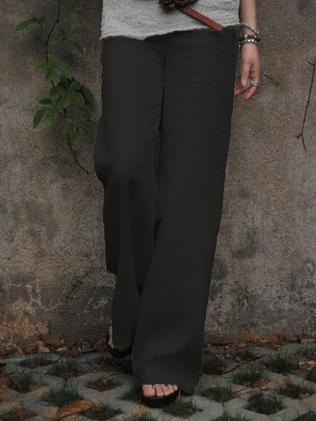 Women Going out Casual Cotton Solid Pants（⚡Clearance Sale）