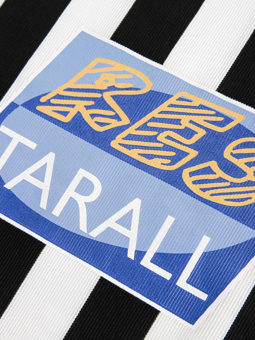 Striped Patchwork Printed Long-sleeved T-shirt