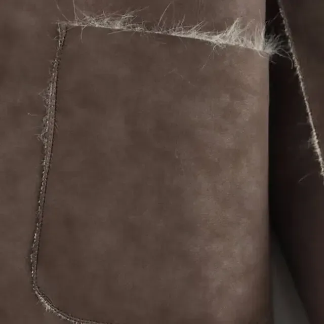 Women's Coat Faux Fur Coat Warm Comfortable Pocket Buttons Casual Plain Vacation Street Casual Going out Long Turndown Regular Fit Long Sleeve Outerwear Brown Fall Winter