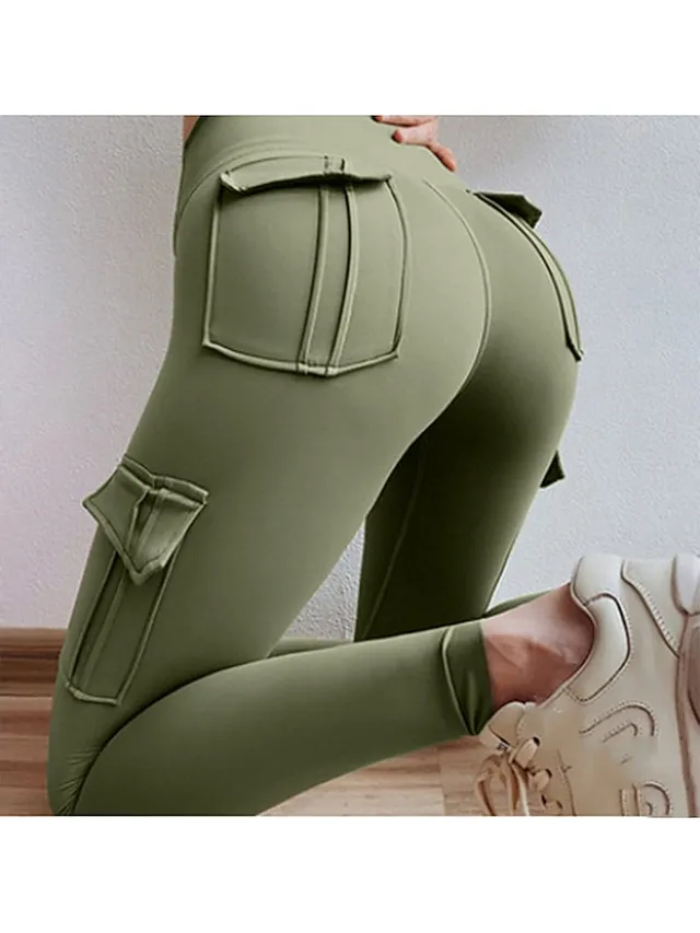 Women's Skinny Tights Leggings Plain Full Length High Elasticity Mid Waist Fashion Tights Casual Weekend Amy Green Black S M
