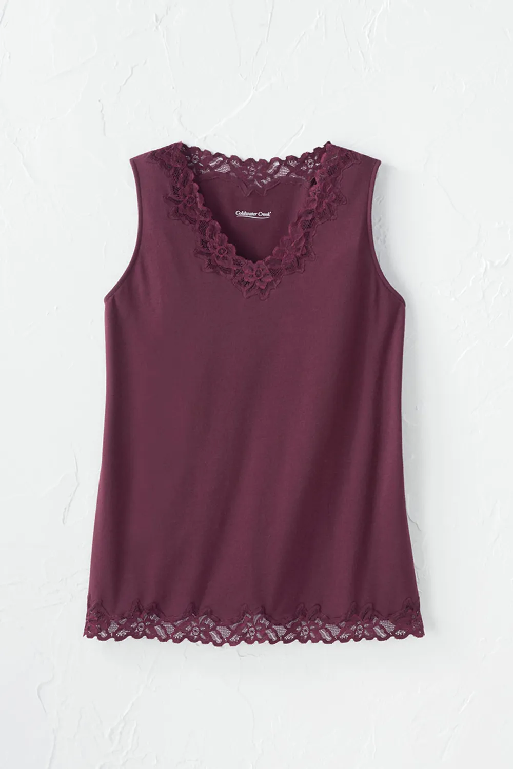 Longer Length Double Lace Tank