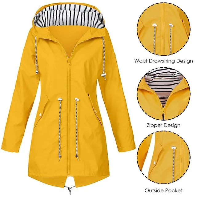 Women's Raincoats Windbreaker Rain Jacket